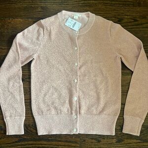 Crewcuts girls shimmery light pink cardigan size 14.